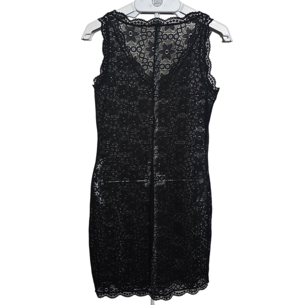 Intimissimi Black Lace Mini Dress XS/S Sheer Italian Lingerie As Fashion LBD - Picture 3 of 6